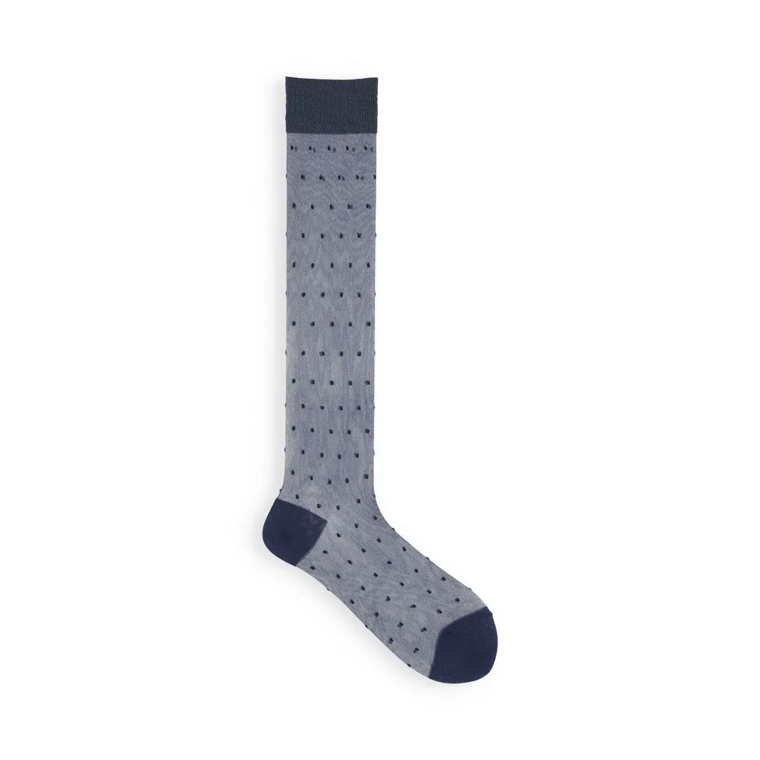 011170155 Sheer Fine Dots Knee High Socks