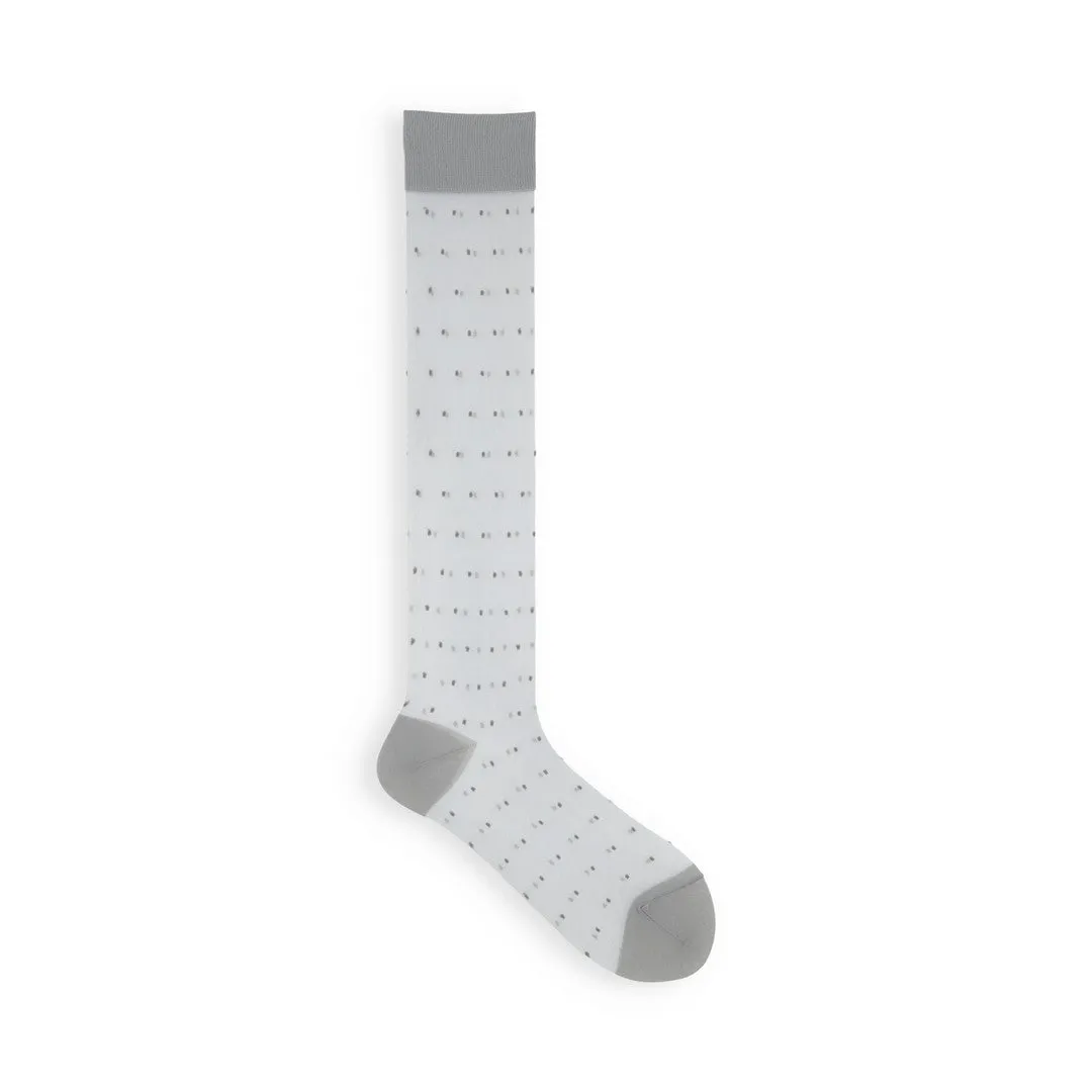 011170155 Sheer Fine Dots Knee High Socks