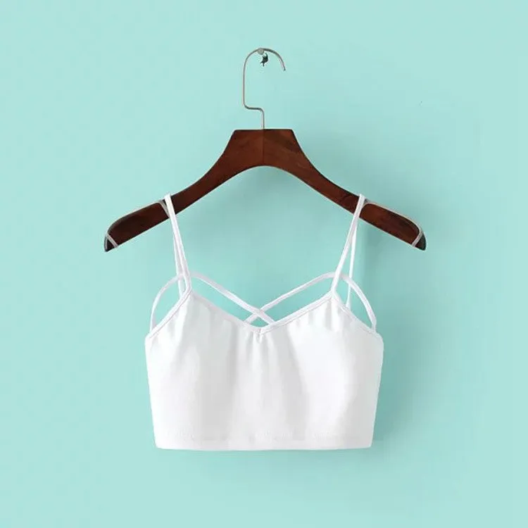 1 PC Sexy Women Female Strappy Cut Out Bra Bralette Bustier Crop Top Cropped Tops Tank Blusa