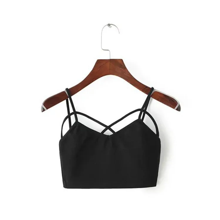 1 PC Sexy Women Female Strappy Cut Out Bra Bralette Bustier Crop Top Cropped Tops Tank Blusa