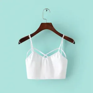 1 PC Sexy Women Female Strappy Cut Out Bra Bralette Bustier Crop Top Cropped Tops Tank Blusa