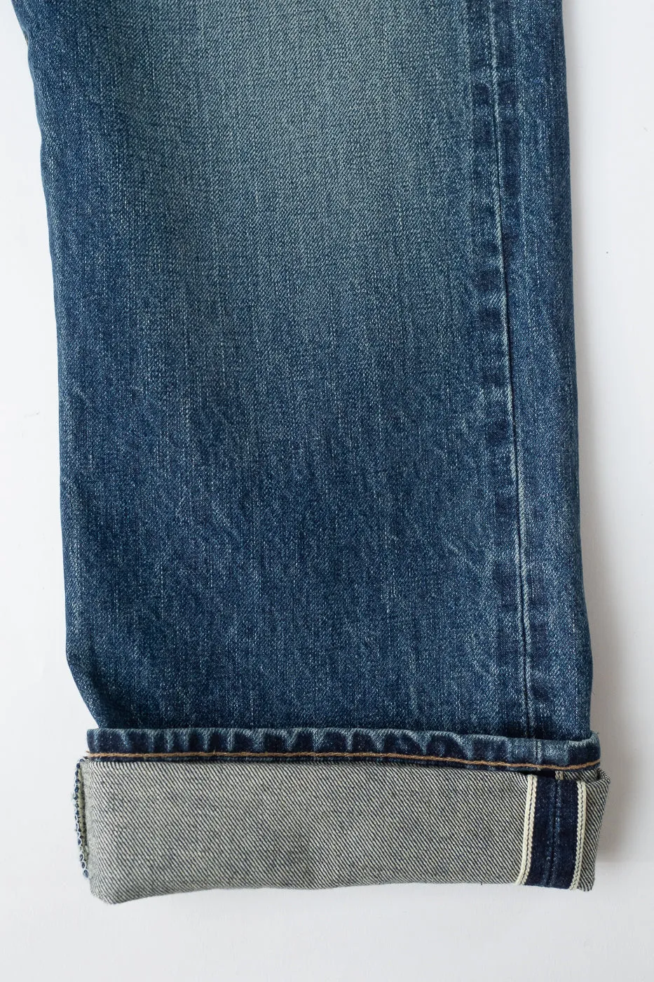 15oz - Vintage Washed Selvedge Strider Pant - Medium Indigo