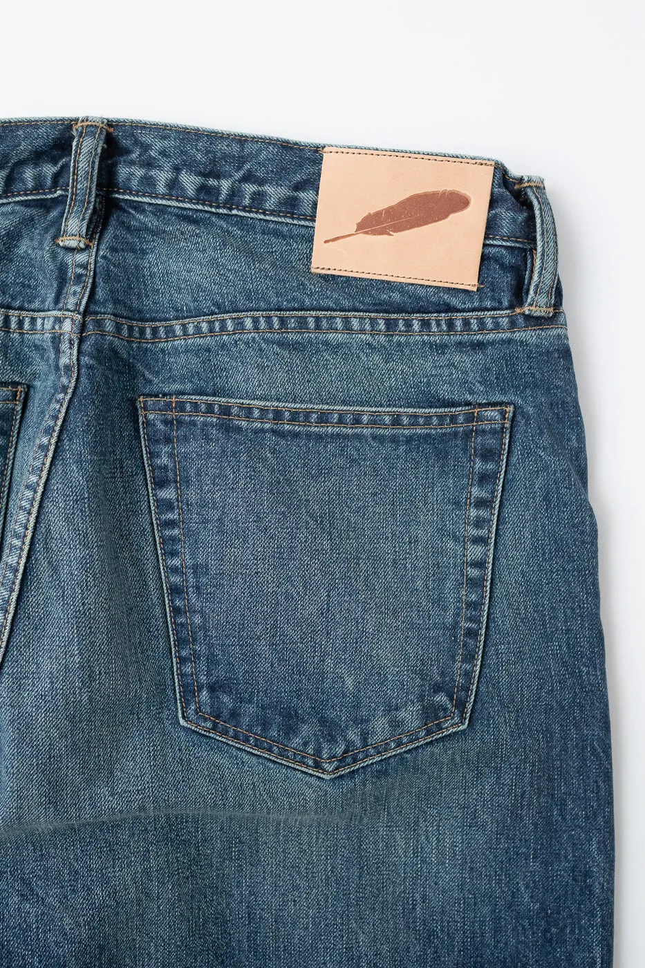 15oz - Vintage Washed Selvedge Strider Pant - Medium Indigo