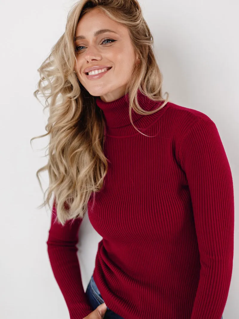 24 Colors High Neck Sweater Knitted Base Layer. High Neck Pullover Sweater for Women.C-241014-2