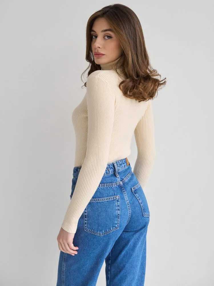 24 Colors High Neck Sweater Knitted Base Layer. High Neck Pullover Sweater for Women.C-241014-2