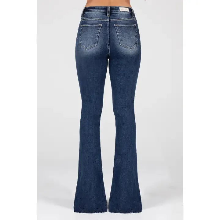 34" High Rise Slim Boot Cut Jeans