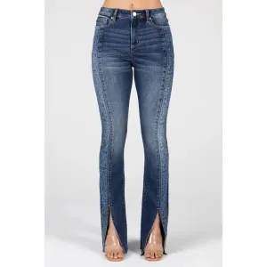 34" High Rise Slim Boot Cut Jeans
