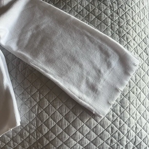 525 America Cotton distressed white cardigan -S New With Tags!