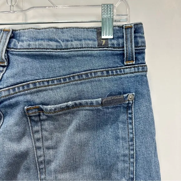 7 For All Mankind Asymmetric Button Front Slim Jeans Retro Ventura Blvd Size 30