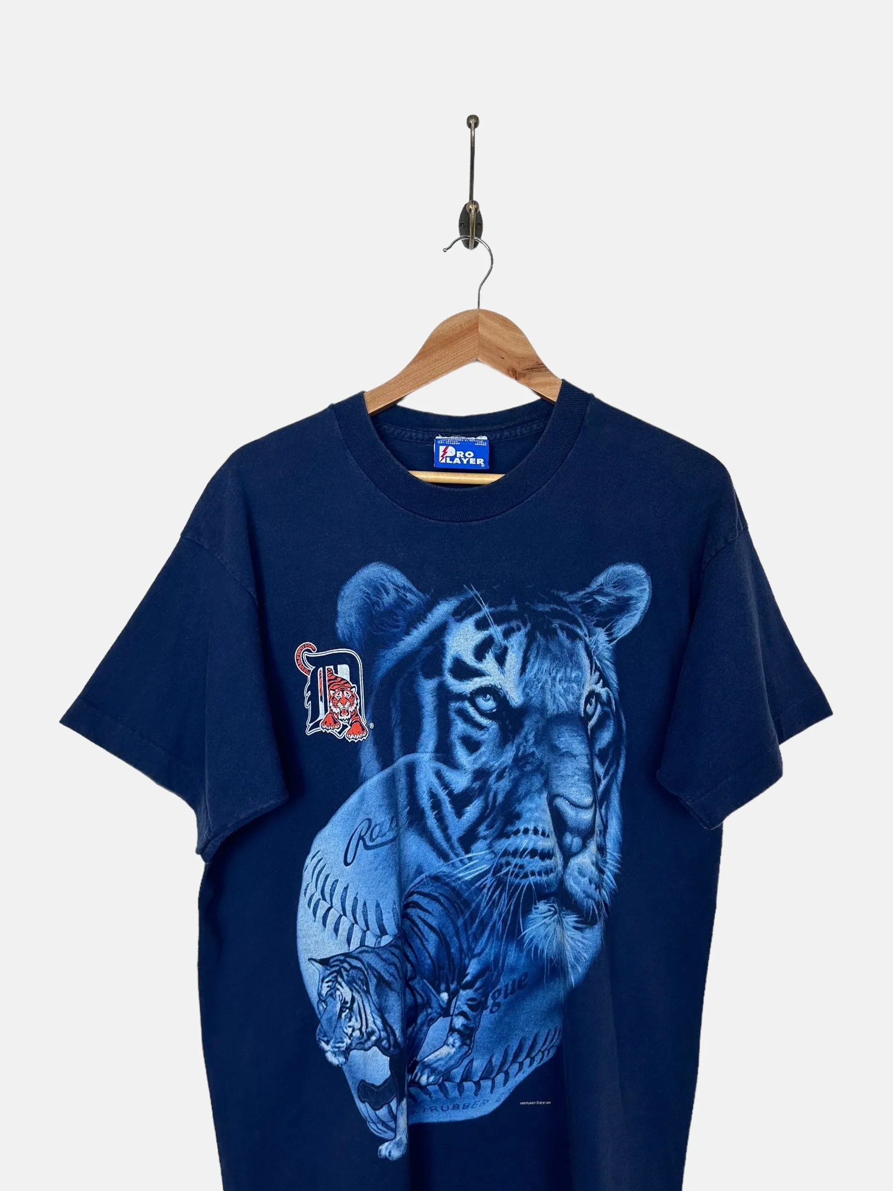 90's Detroit Tigers MLB USA Made Vintage T-Shirt Size L