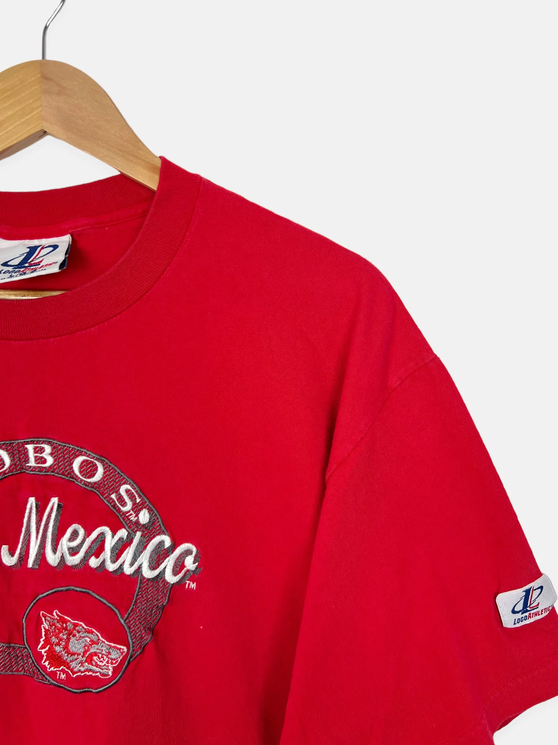 90's New Mexico Lobos USA Made Embroidered Vintage T-Shirt Size L