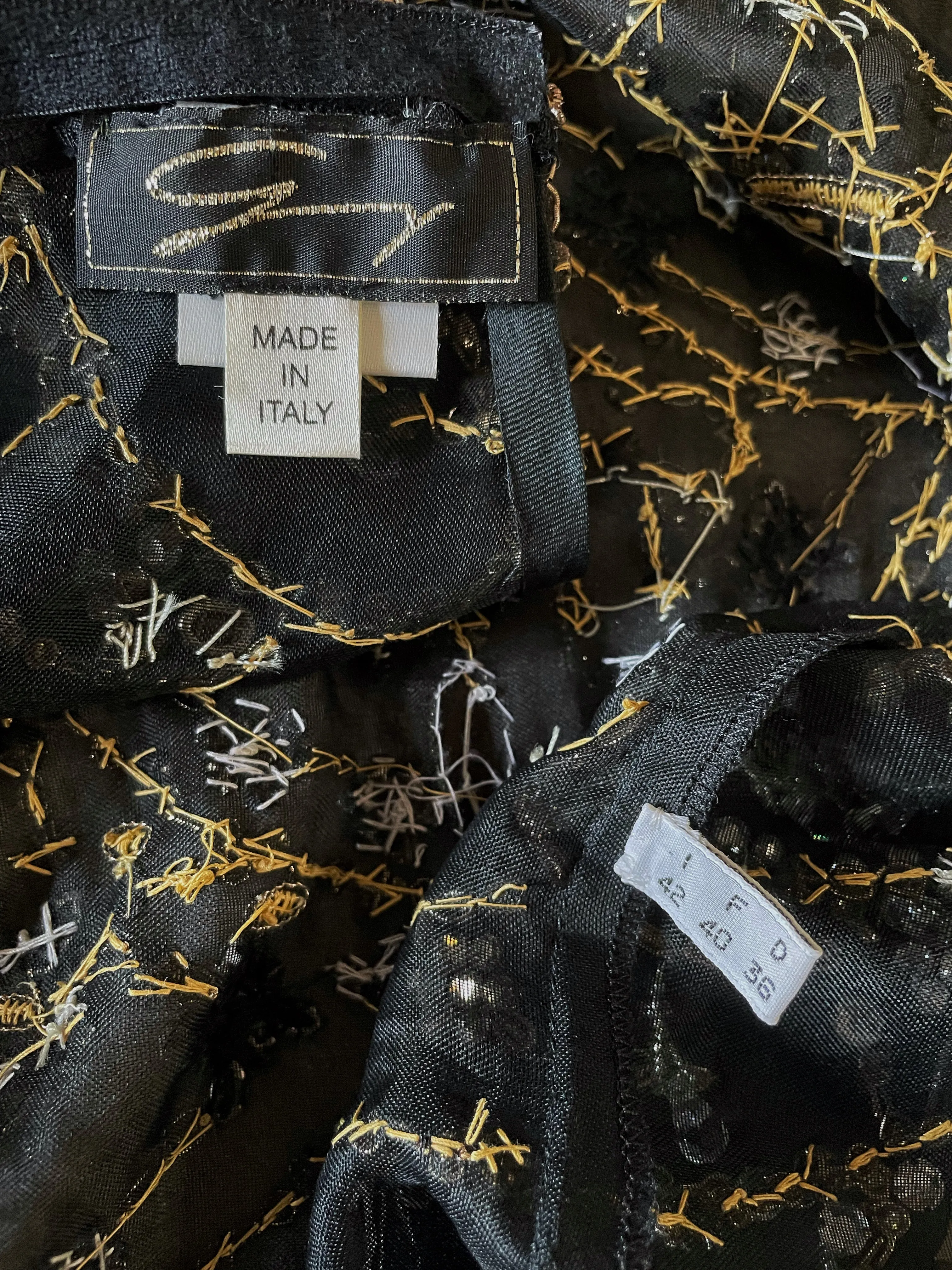 A DECADENT 1980s GENNY TOP WITH CRYSTALS AND BULLION-WORK