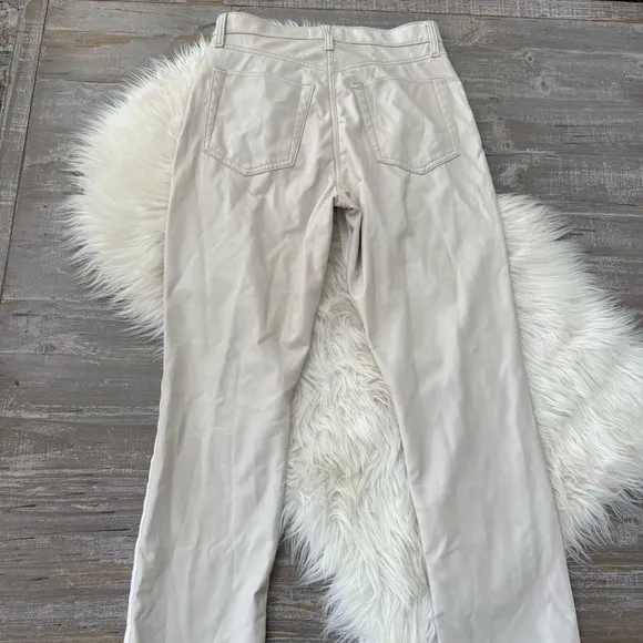 Abercrombie &amp; Fitch Mixed Fabric Slim Straight Ultra High Rise Jeans