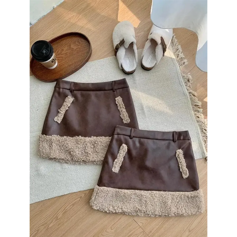 Adorable Rabbit Ear Hood Set with Faux Fur Details and Skirt