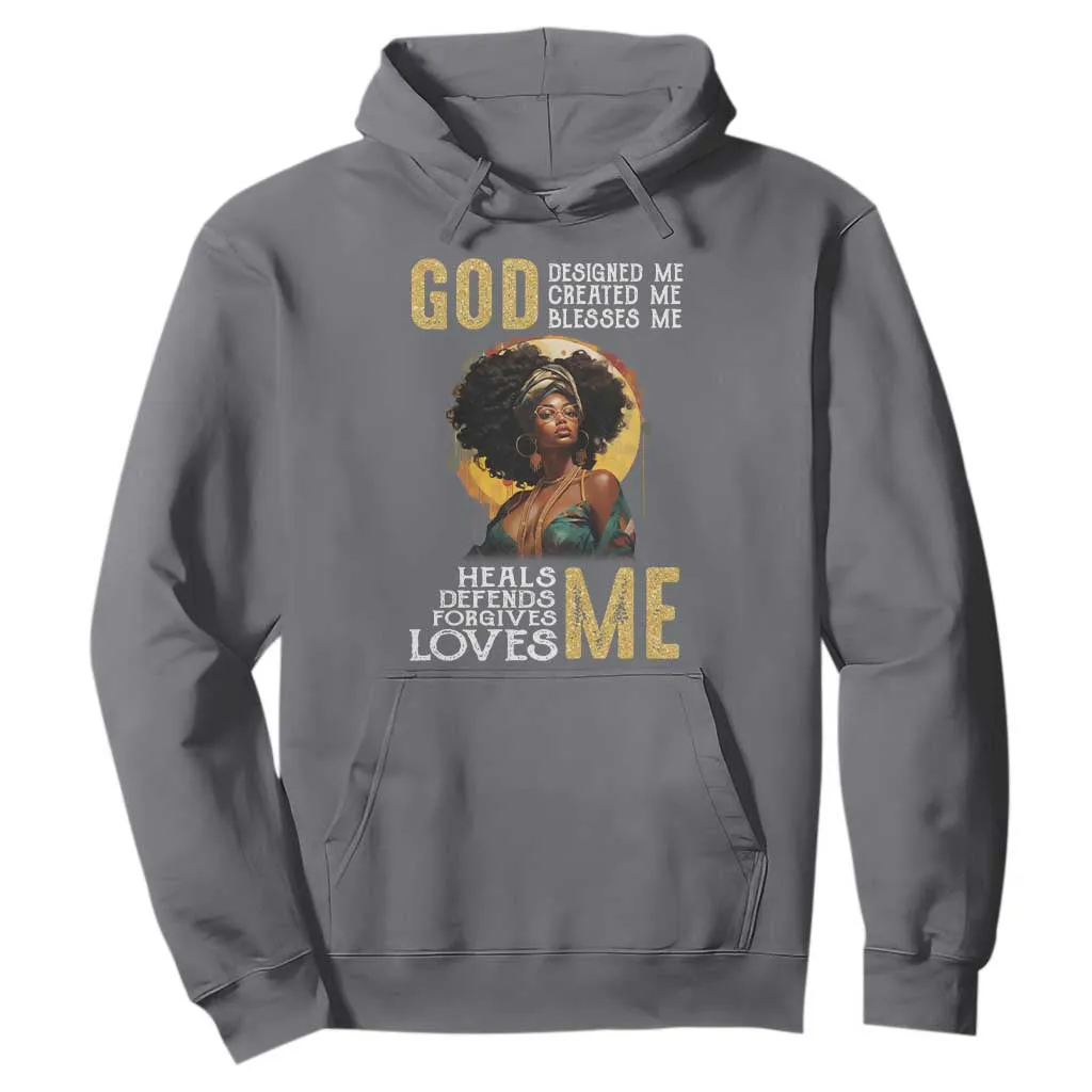 African Women Pride Hoodie God Designed Created Blessed Me Black History Month TS09