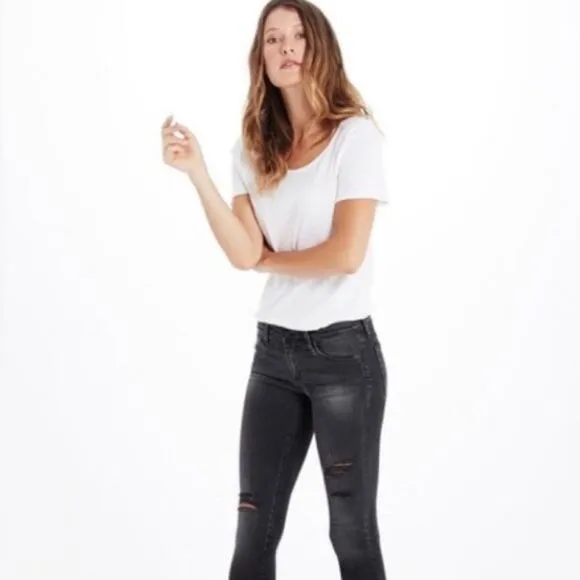 AG ADRIANO GOLDSCHMIED The Legging Ankle Super Skinny Jean Faded Distressed 31