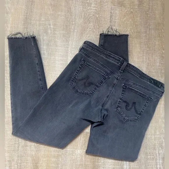 AG ADRIANO GOLDSCHMIED The Legging Ankle Super Skinny Jean Faded Distressed 31