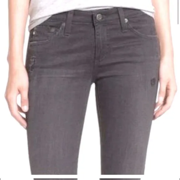 AG ADRIANO GOLDSCHMIED The Legging Ankle Super Skinny Jean Faded Distressed 31