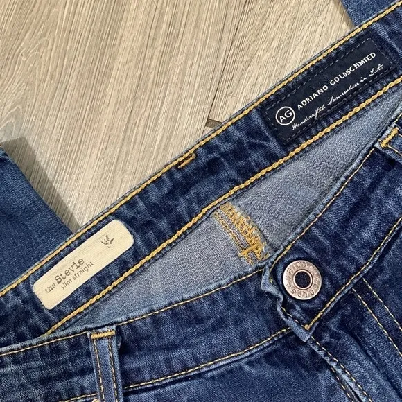 AG Adriano Goldschmied “the Stevie” Slim Straight Stretch Medium Wash Jeans