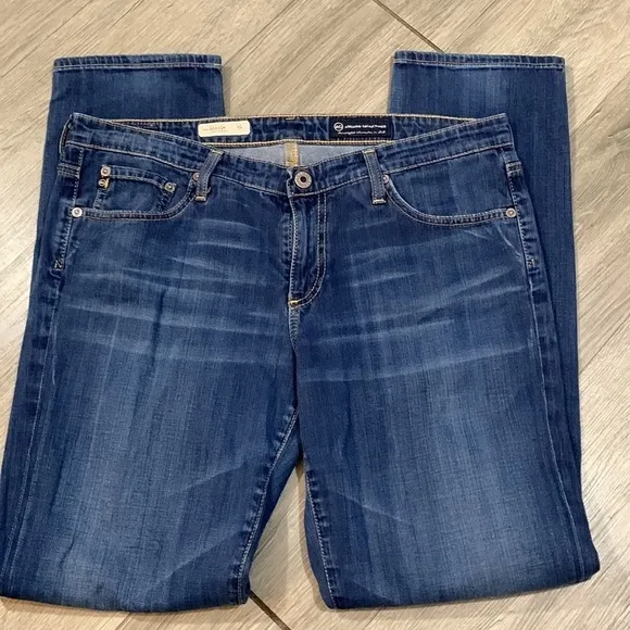 AG Adriano Goldschmied “the Stevie” Slim Straight Stretch Medium Wash Jeans