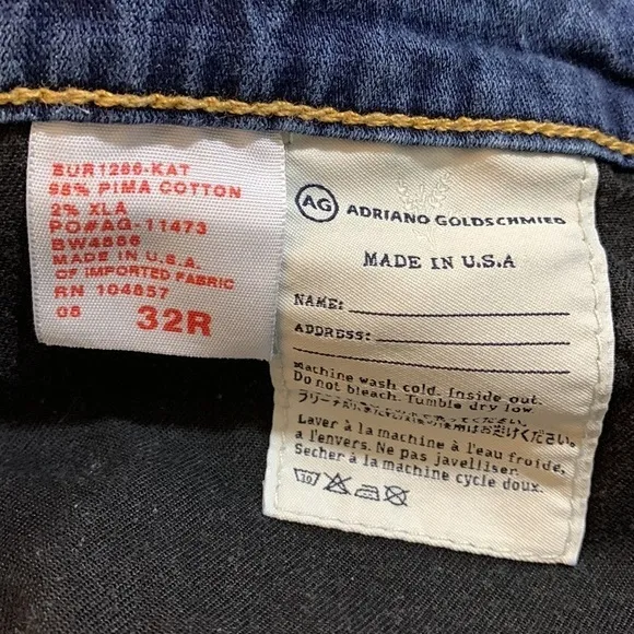 AG Adriano Goldschmied “the Stevie” Slim Straight Stretch Medium Wash Jeans