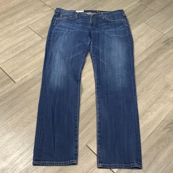 AG Adriano Goldschmied “the Stevie” Slim Straight Stretch Medium Wash Jeans