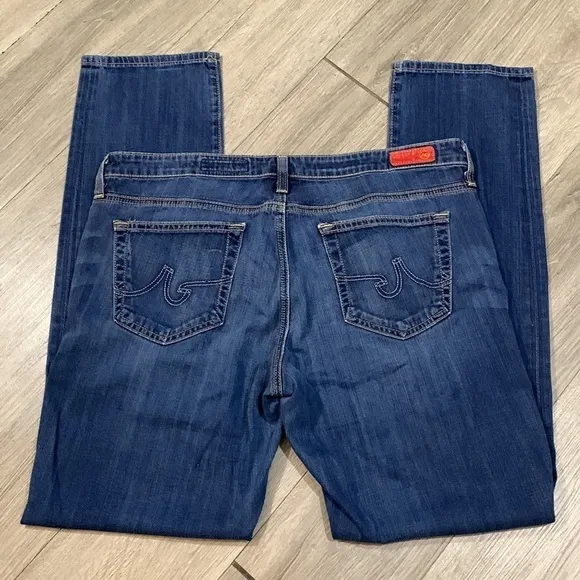 AG Adriano Goldschmied “the Stevie” Slim Straight Stretch Medium Wash Jeans