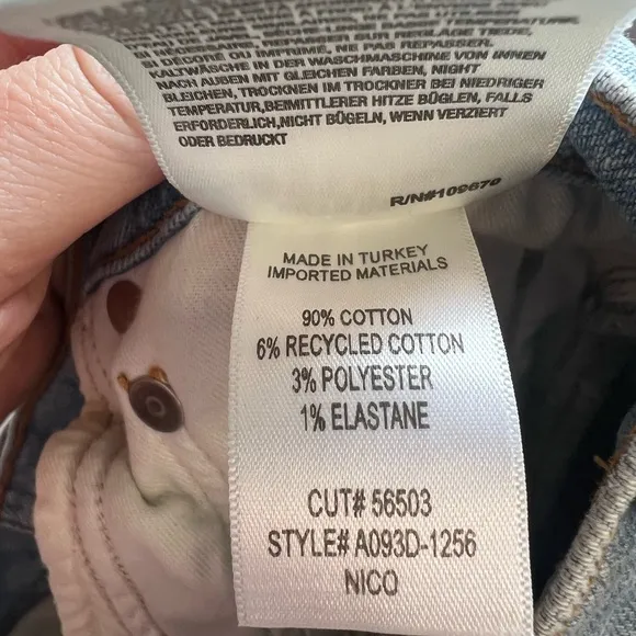 Agolde Nico Slim fit ankle jeans size 28