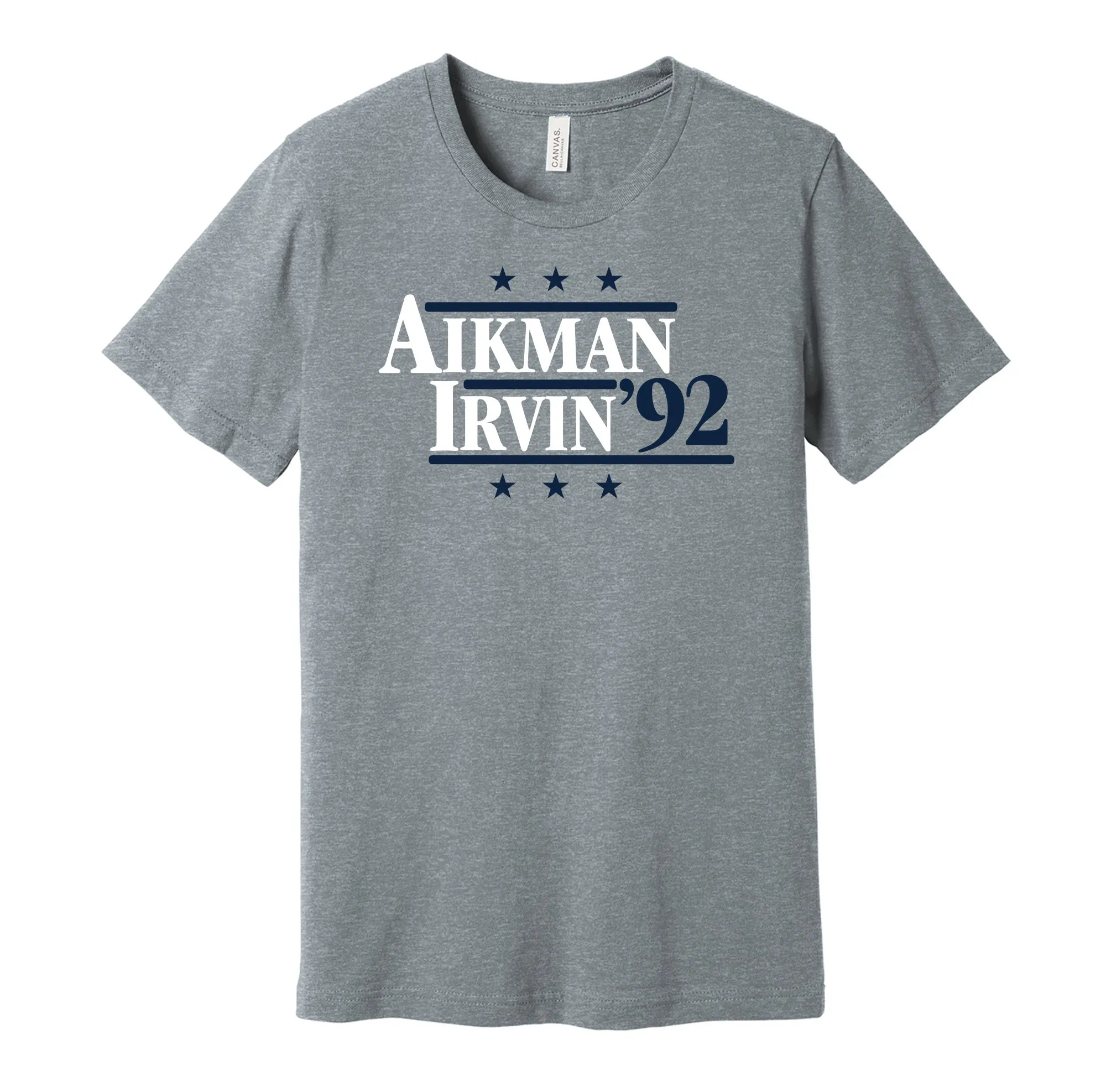 Aikman & Irvin '92 - Dallas Texas Legends Political Campaign Parody T-Shirt - Hyper Than Hype Shirts