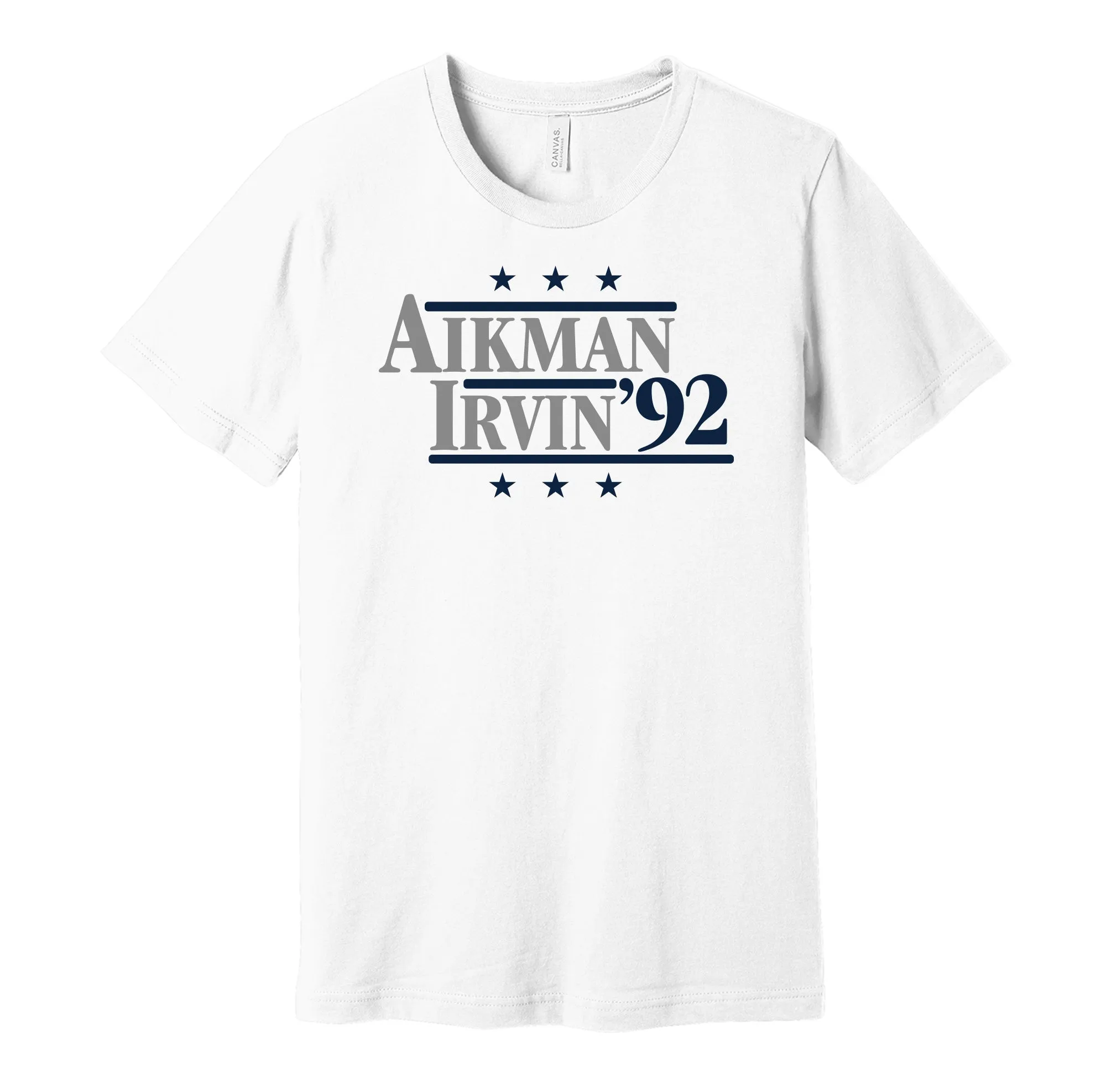 Aikman & Irvin '92 - Dallas Texas Legends Political Campaign Parody T-Shirt - Hyper Than Hype Shirts