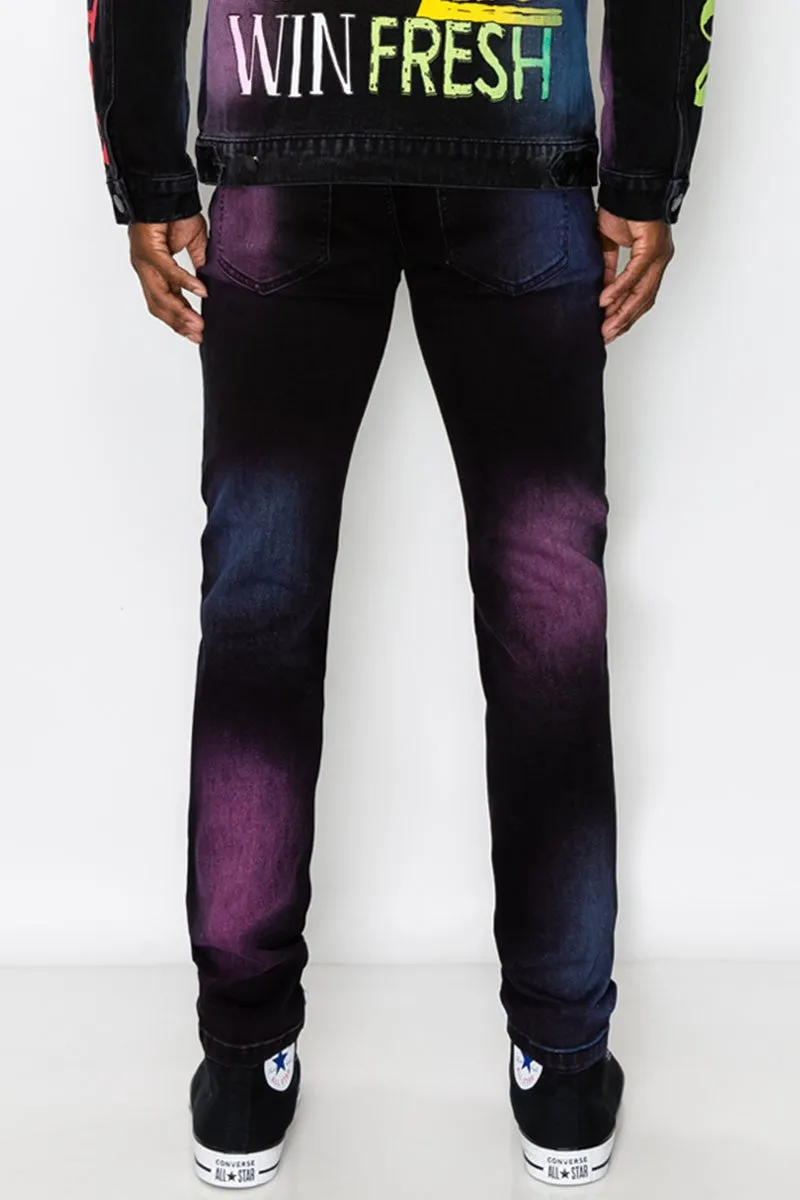 Airbrush Scribble Denim Jeans