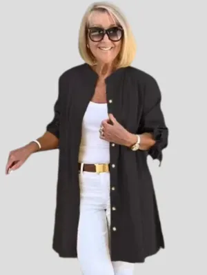 Aliera Luxeline High-Collar Blouse