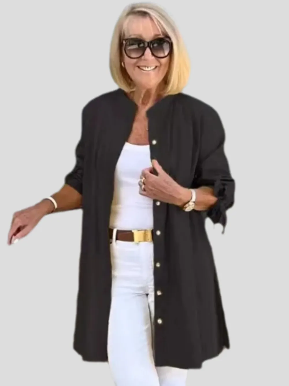 Aliera Luxeline High-Collar Blouse