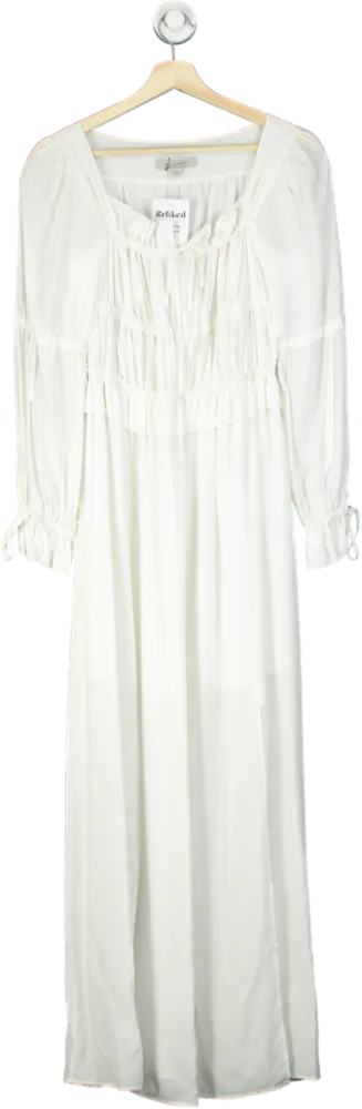 AllSaints White Long Sleeve Dress UK 6