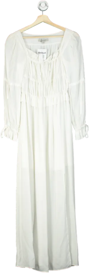 AllSaints White Long Sleeve Dress UK 6