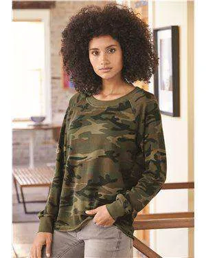 Alternative Women's Raw Edge Raglan Sweatshirt - 8626