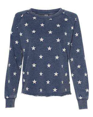 Alternative Women's Raw Edge Raglan Sweatshirt - 8626