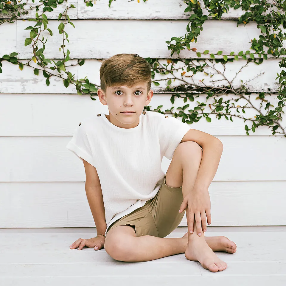 Analogie Boys Boxy Shirt - White