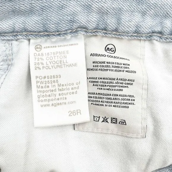 Andriano Goldschmied Ex Boyfriend Slim Jeans Women Size 26 Light Wash Distressed