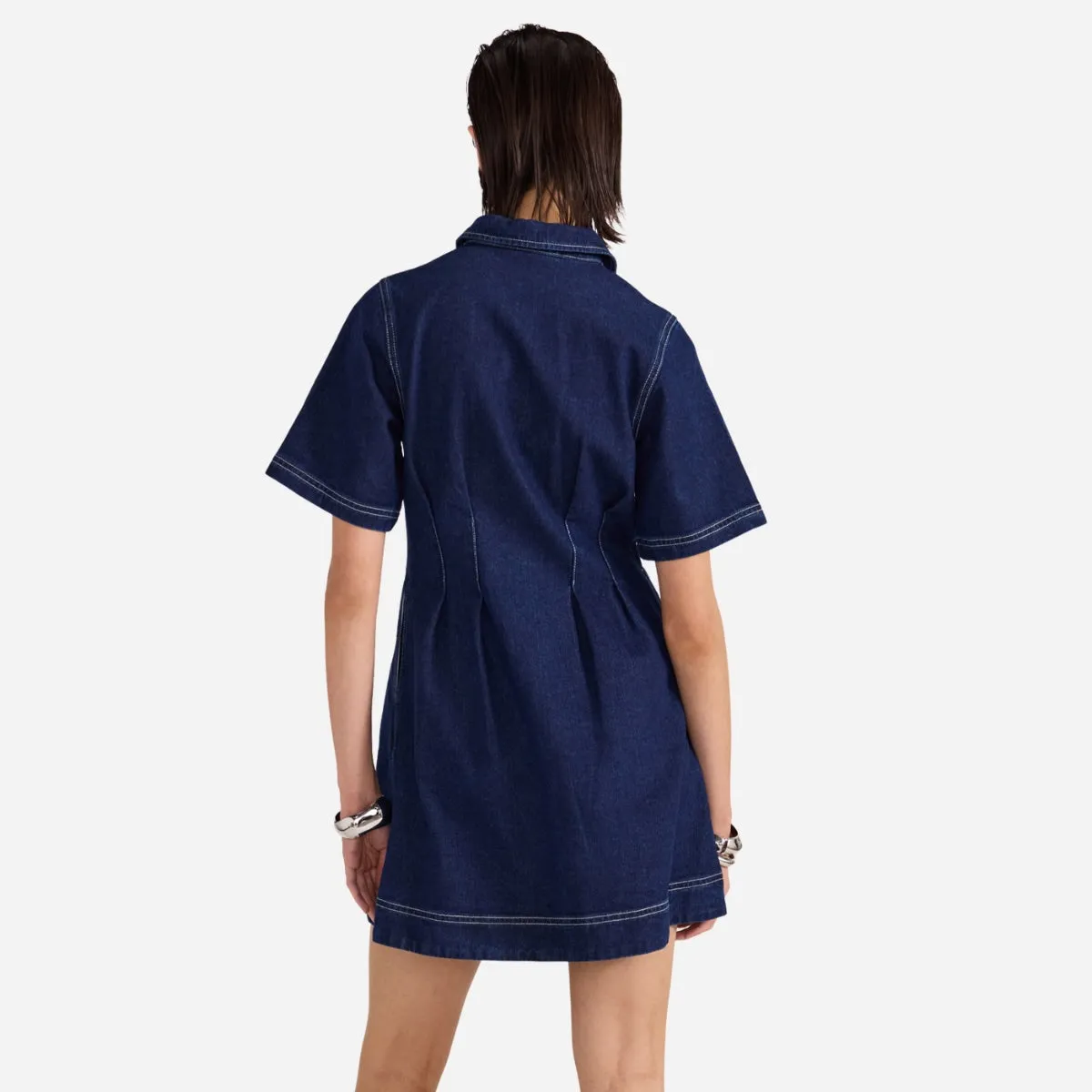 Augusta Denim Mini Dress (Indigo)