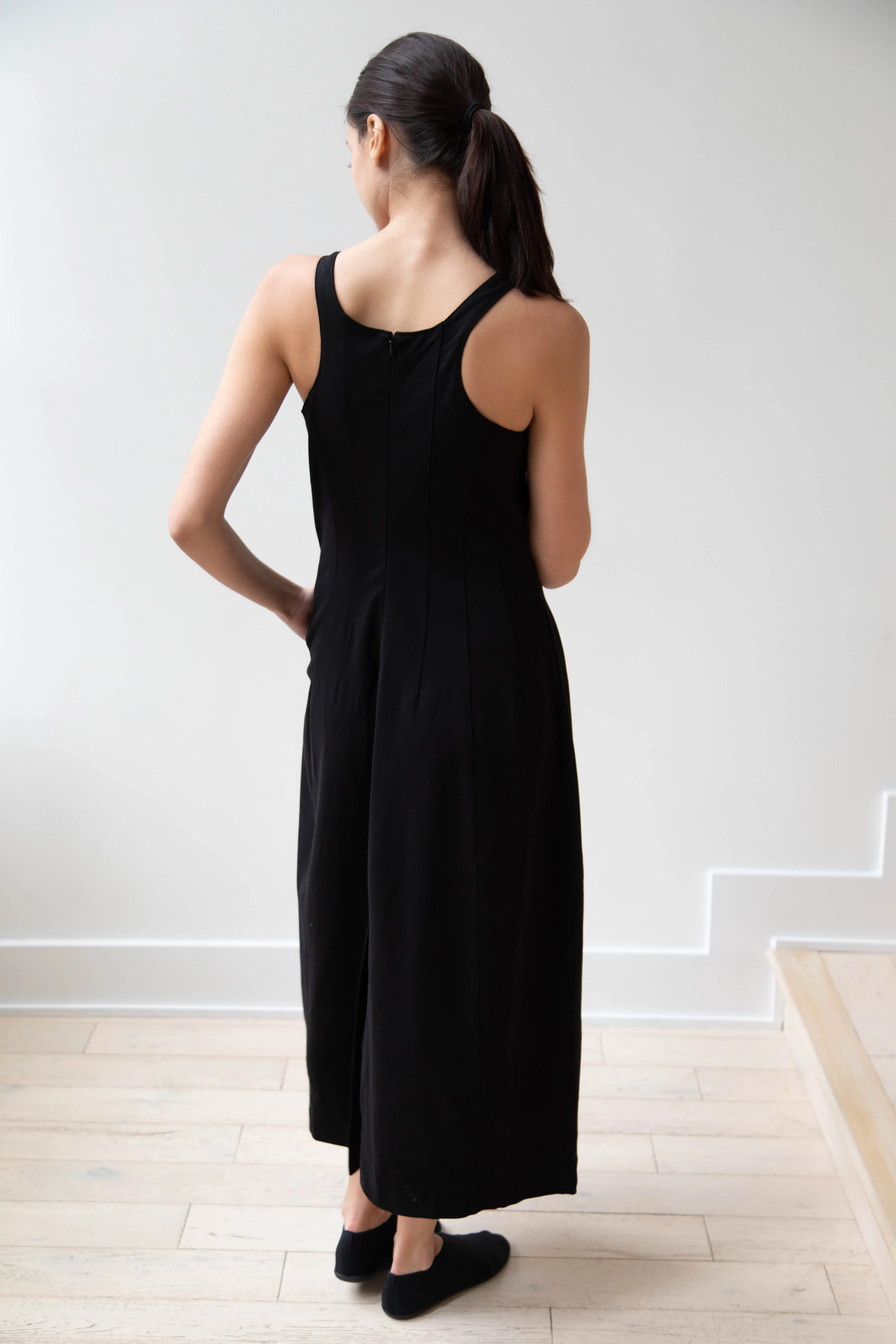 Auralee | Hard Twist Smooth Dress in Black