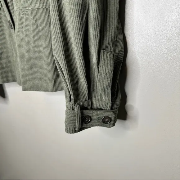 Avec Les Filles Oversized Green Corduroy Jacket