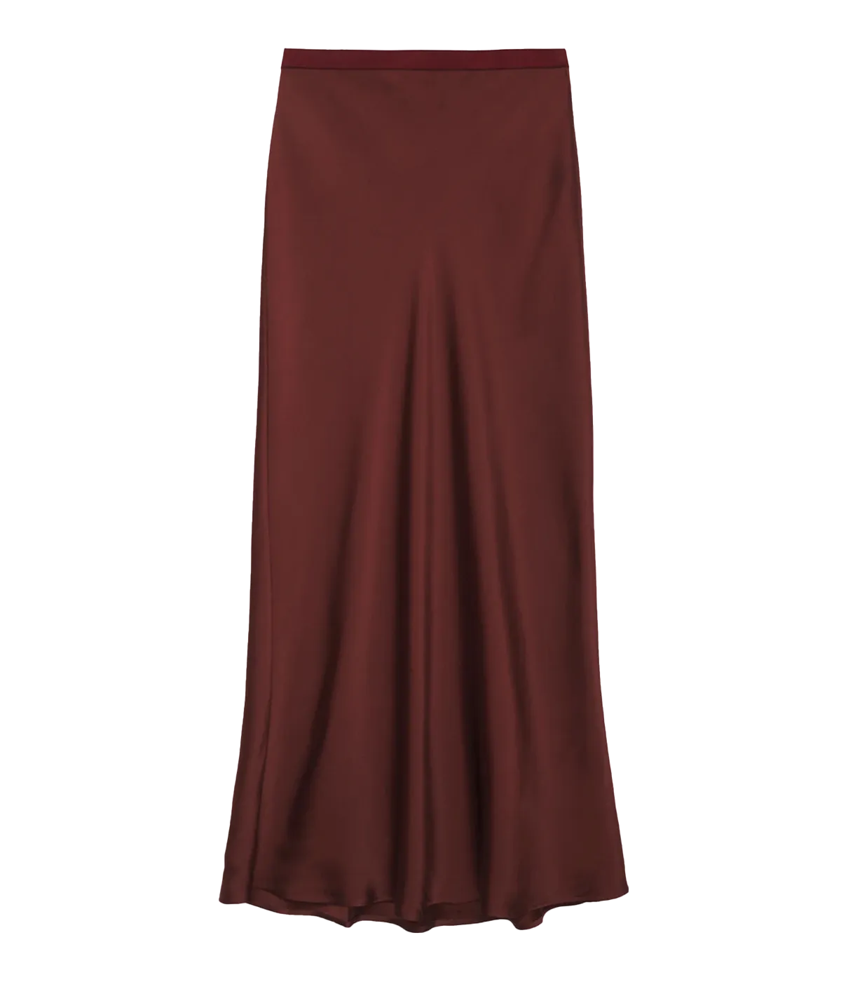 Bar Silk Skirt in Red Cherry