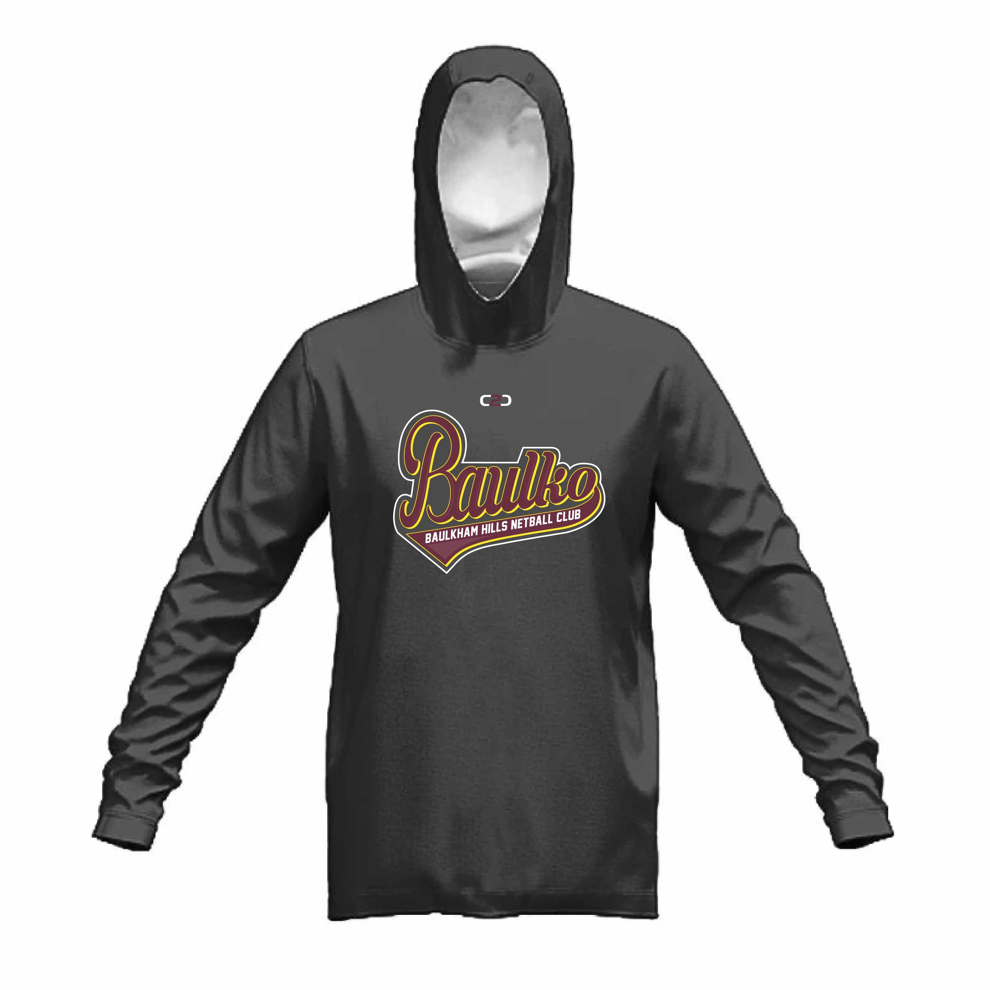 Baulkham Stock Cotton Fleece Hoodie Dark Grey Marle