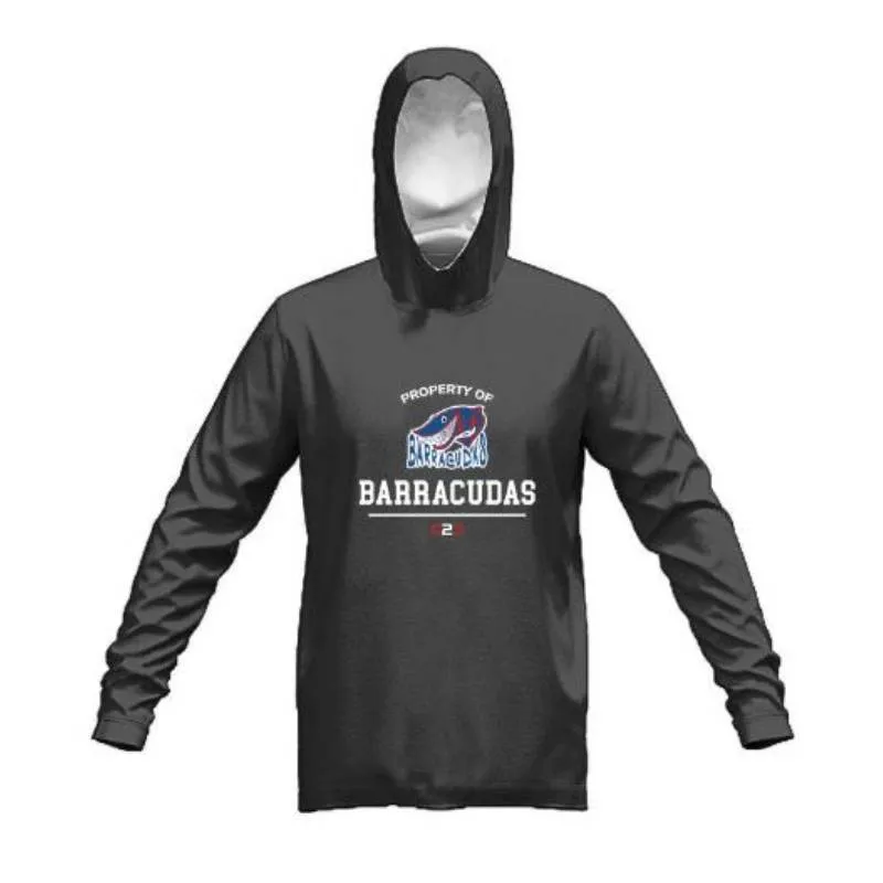 BDC Barracudas Stock Cotton Fleece Hoodie Dark Marle Grey