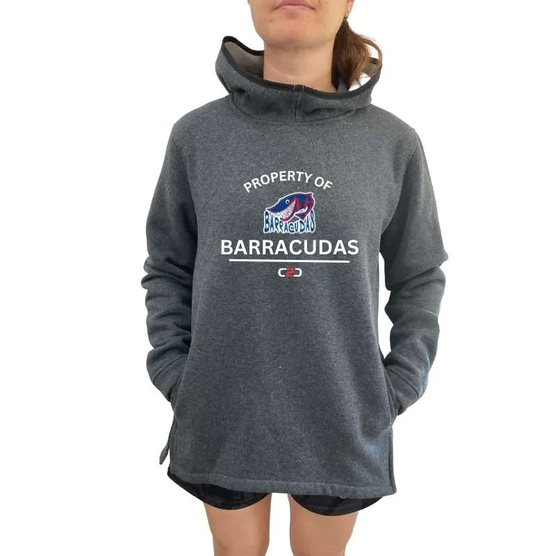 BDC Barracudas Stock Cotton Fleece Hoodie Dark Marle Grey