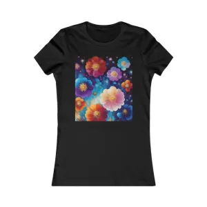 Beautiful Flowers Favorite Tee on Vibrant Background