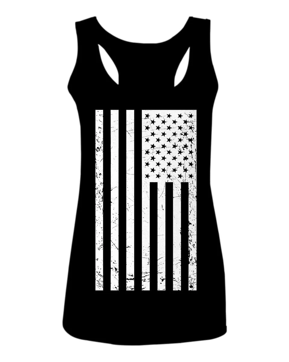 Big Vintage American Flag United States America Marine USA  women's Tank Top sleeveless Racerback