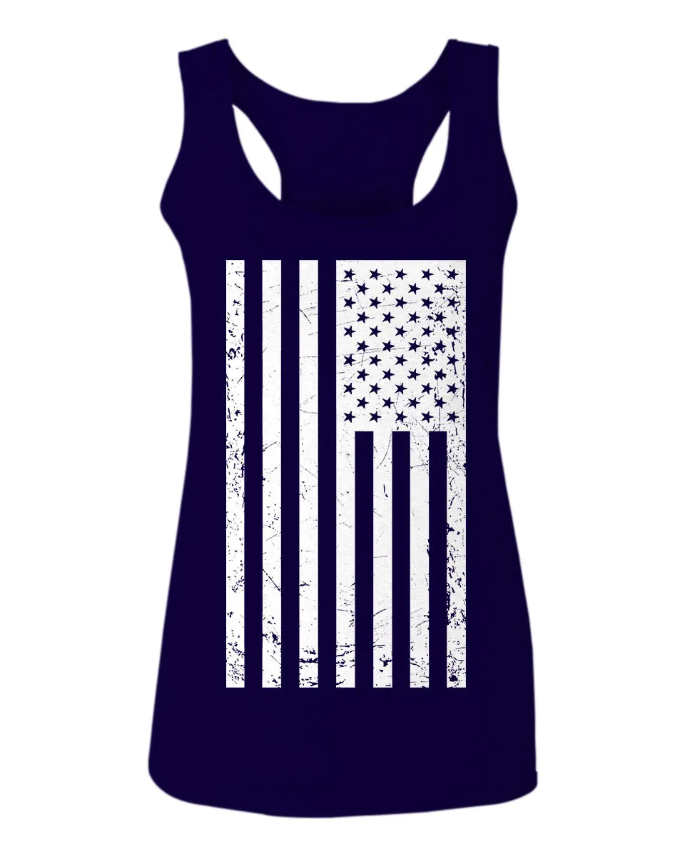 Big Vintage American Flag United States America Marine USA  women's Tank Top sleeveless Racerback