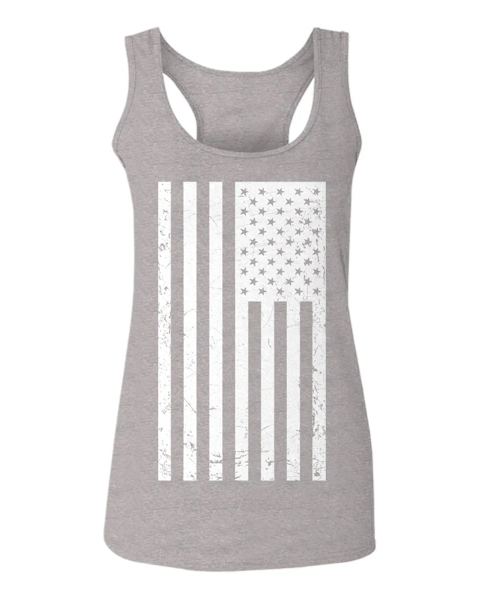 Big Vintage American Flag United States America Marine USA  women's Tank Top sleeveless Racerback
